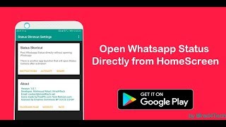 Post Whatsapp Status from Home screen - Status Shortcut for Whatsapp screenshot 5