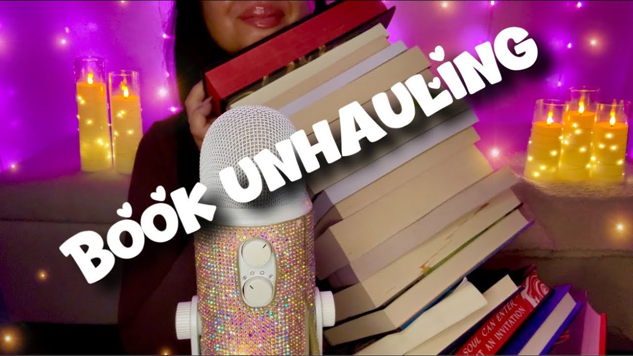 ASMR My FIRST Book UNHauling 💕📚 tapping - tracing - gripping✨ book triggers 🫶  + Giveaway 📖