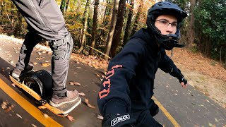 vloggin on a onewheel