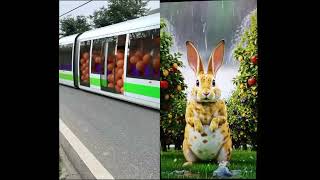 Train transports Big Orange 🍊 3D Special Effects 3D Animation #shorts #vfxhd
