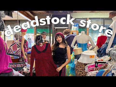 thrift with me at a *DEADSTOCK* clothing store!!! (vintage Tripp, Morbid Threads, Hot Topic)