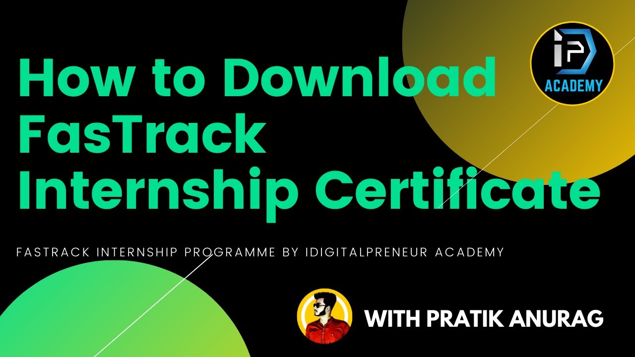 How to Download FasTrack Internship Programme Certificate Issued By ...