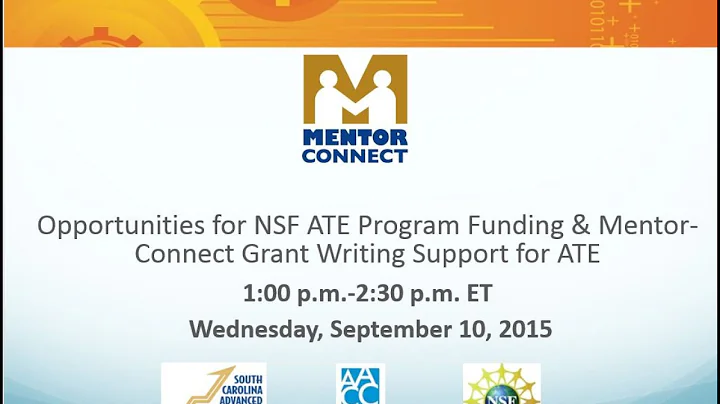 Webinar: Opportunities for NSF ATE Program Funding & Mentor-Connect Grant Writing Support for ATE