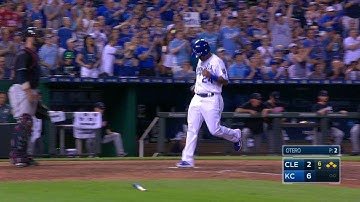 CLE@KC: Merrifield singles to right to score Colon