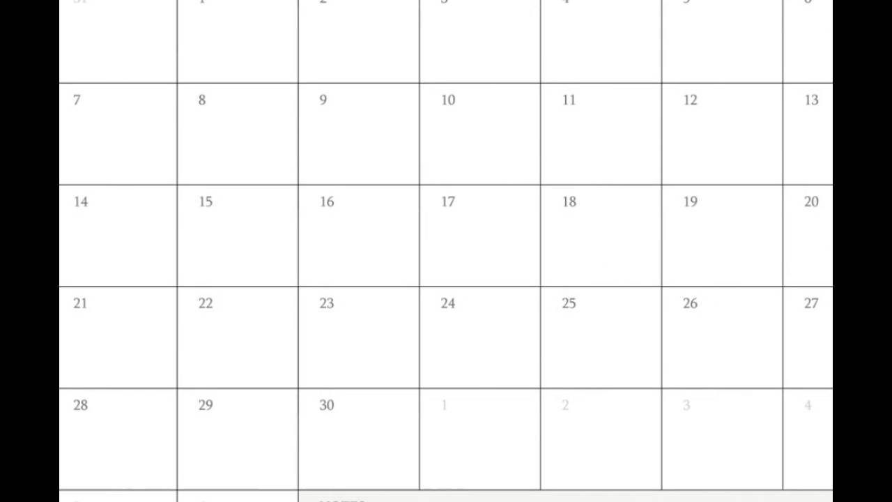 free 2016 monthly calendar printable youtube
