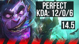 MUNDO vs MORDE (TOP) | Rank 1 Mundo, 12/0/6, 7 solo kills, Legendary | KR Challenger | 14.5