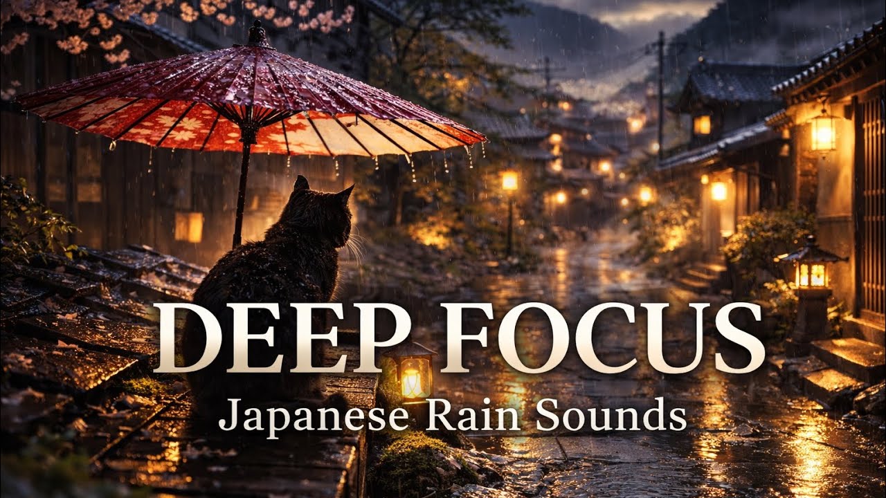 Sleep & Study Rain Sound ☔️ Relaxing Rain Ambience BGM | 1 Hours | 睡眠・作業用 雨音サウンド