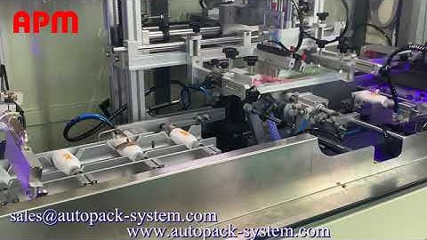 S102 2 colors automatic screen printer for small oval bottle with LED-UV system