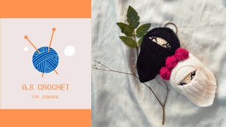 طريقة عمل ميدالية منتقبة - عمل عروسة بالنقابHow to make a niqabi medallion with crochet