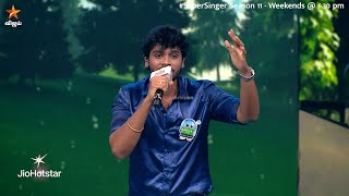 Glimpse of Naan Paarthathilae Song by #VigneshKabali ❤️ | Super Singer Season 11 | Episode Promo
