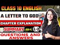 Class 10 english a letter to god l 2 chapter explanation and summary in hindi pooja mam