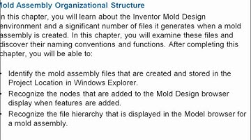 Autodesk Inventor Tooling Tutorial - Mold Assembly Organizational Structure Introduction.wmv