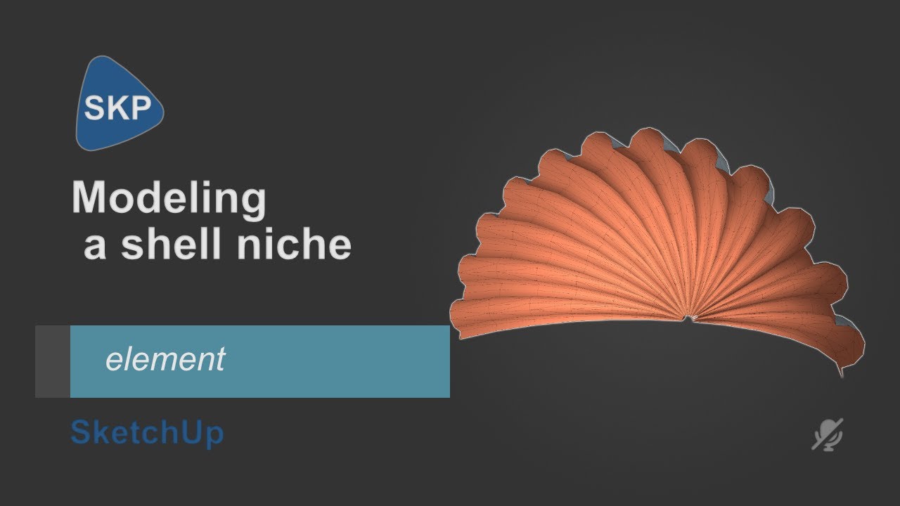 Modeling a shell niche in SketchUp - YouTube