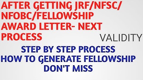 AWARD LETTER JRF/NFSC/NFOBC अब क्या करें?/ कैसे करना है// COMPLETE INFORMATION ABOUT NET JRF