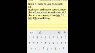 Import / Export  Contacts Excel Android App screenshot 1