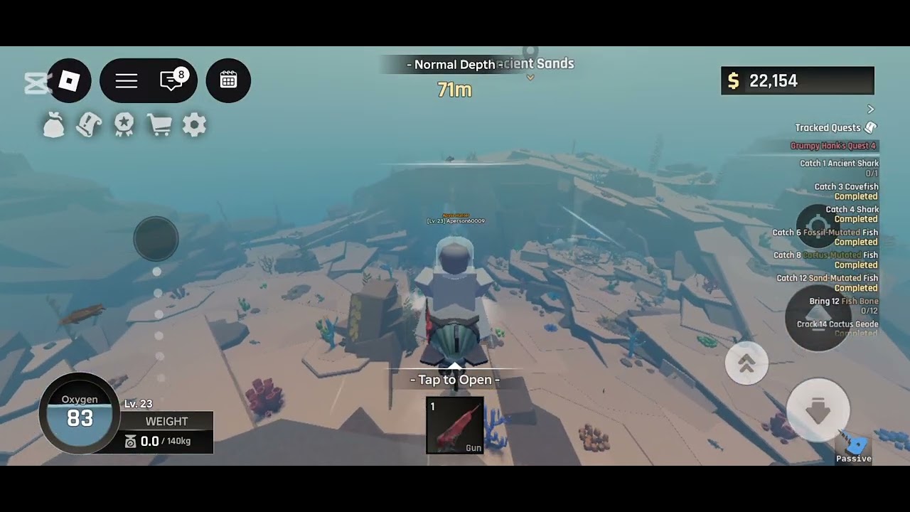 How to do crab quest in Roblox Abyss