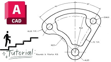 autocad 2d drawing step by step lesson practice #AutoCADPractice #AutoCADTutorial