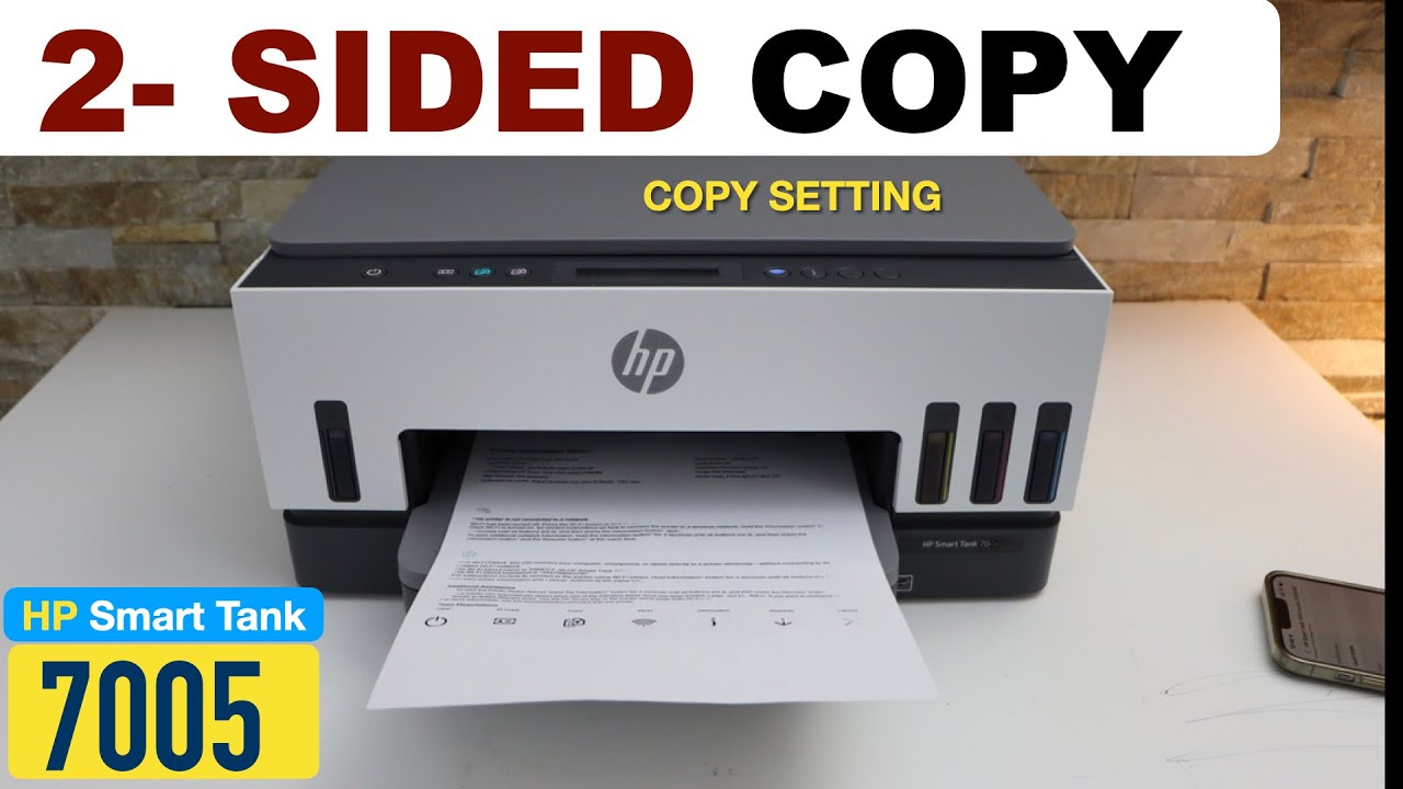 HP Smart Tank 7005 Double Sided Copy !! 