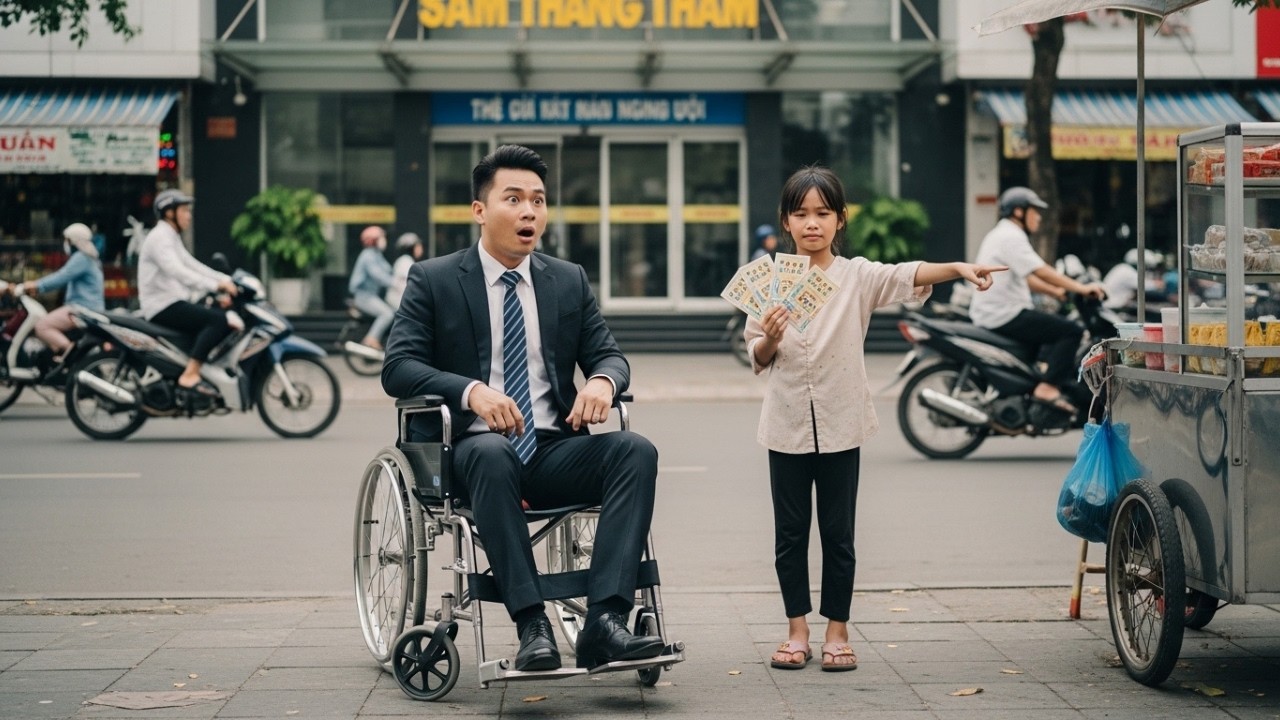 Cô Bé Ăn Xin Nói Một Câu Khiến Tỷ Phú Ngồi Xe Lăn Chết Lặng.