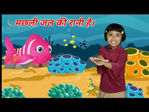 Machli jal ki rani hai। rhymes।Hindi baby songs। मछली जल की रानी है।