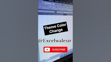 Change theme Color in Excel #excelwalesir #exceltricks #computertips #ytshorts #training #tutorial