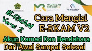 Cara Input e-RKAM V2 Dari Awal Sampai Selesai, Lengkap DiAkun Kepala Madrasah dan Bendahara #erkamv2