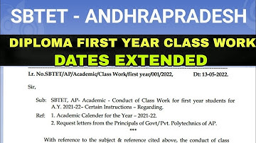 AP DIPLOMA FIRST YEAR CLASS WORK EXTENDED | NEW DATE ANNOUNCED LATEST UPDATE