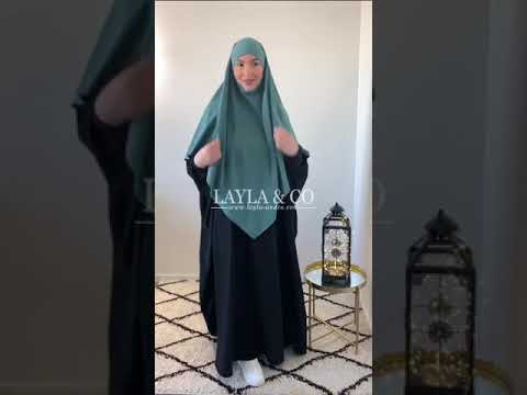 طريقه لف الخمار المثلث المقفول