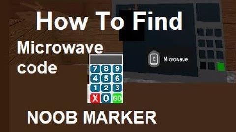 Whats the code for the microwave in find the markers