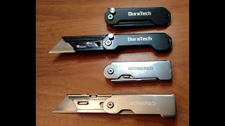 Duratech VS Workpro Folding Pocket Utility Knives