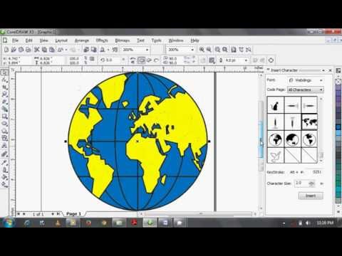 How To Design A Simple Globe On Coreldraw Youtube