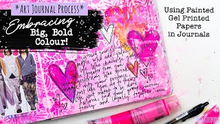 🌈💪⭐️EMBRACING BIG BOLD COLOURS // Art Journaling Process Video &quot;Surround Yourself&quot;