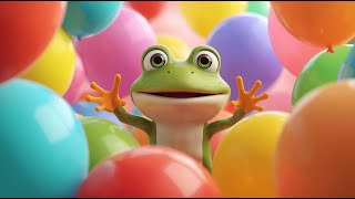 🐸 Kurbağa Şarkısı & Rengarenk Balonlar Ile Renkleri Keşfet ✨ Küçük Dostlar Eğitici Şarkılar Resimi