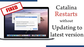 Solved: MacOS Catalina Restarts without Updating to the Latest Version