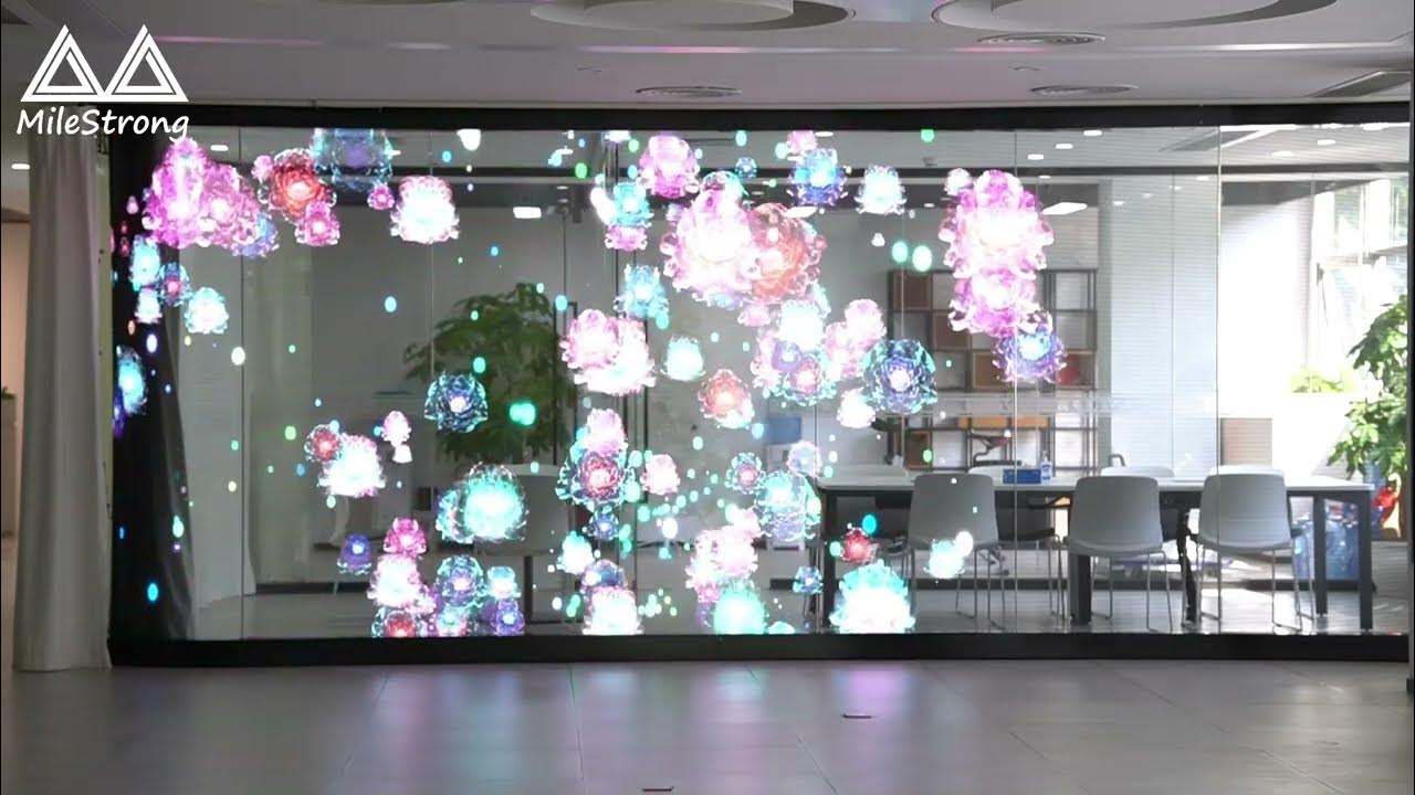 Milestrong Hologram Transparent LED Video Wall Screen for Glass Windows ...