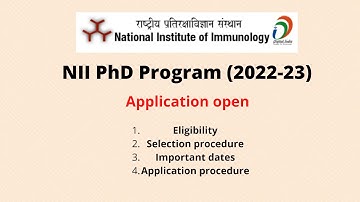 NII PhD Admission 2022-23 | JRF / Non - JRF