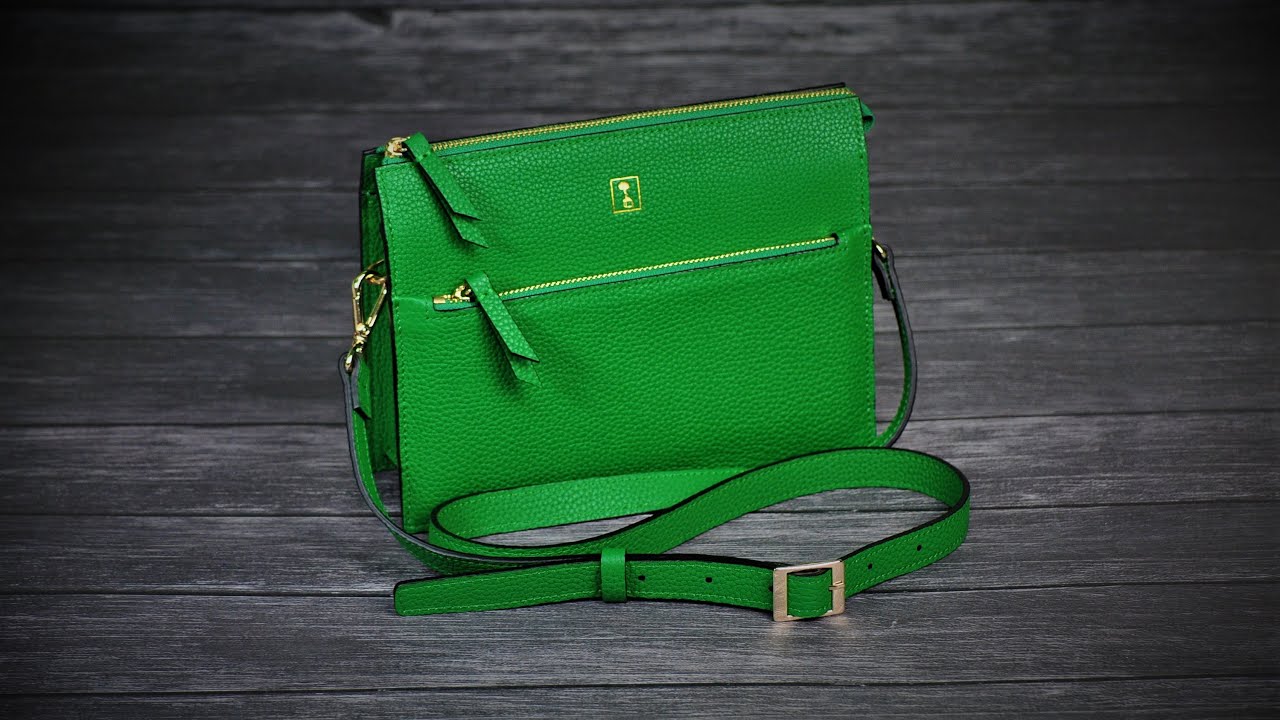 Making a Leather Crossbody Top Zipper Bag YouTube