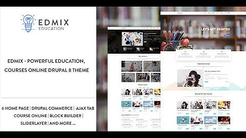 Edmix - Powerful Education, Courses Online Drupal Theme - Existing Installtion
