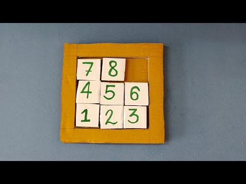 How to make a cardboard number puzzle/ Brain booster puzzle for students/ Logic activities