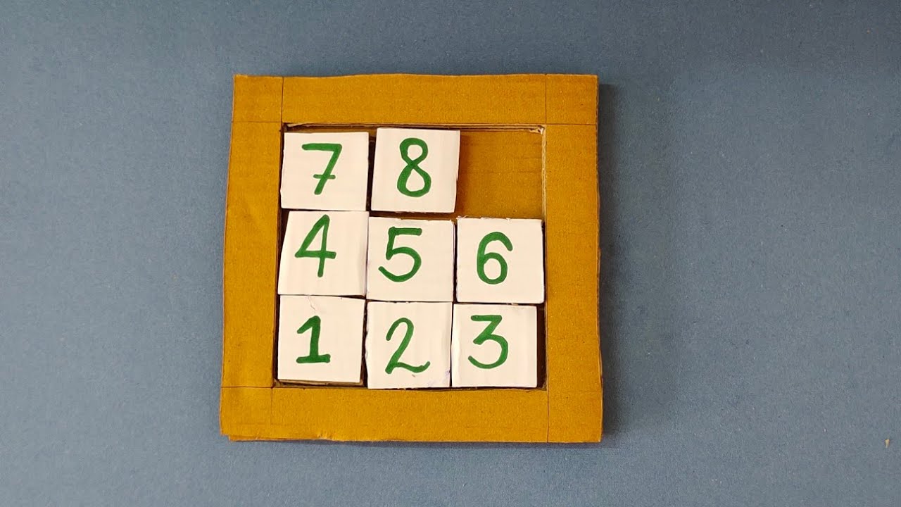 How to make a cardboard number puzzle/ Brain booster puzzle for students/  Logic activities 