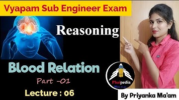 MP Vyapam Sub Engineer Exam | Reasoning| Blood Relation Part -1 | Lecture : 06 | Phaipedia