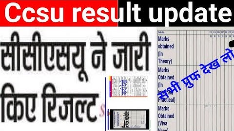 Ccsu result news today Ccsu 2nd year & 1St year रिजल्ट प्रकाशित जल्दी देखो how to check Ccsu results