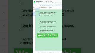Fix a Word Count of Zero #googlesheets