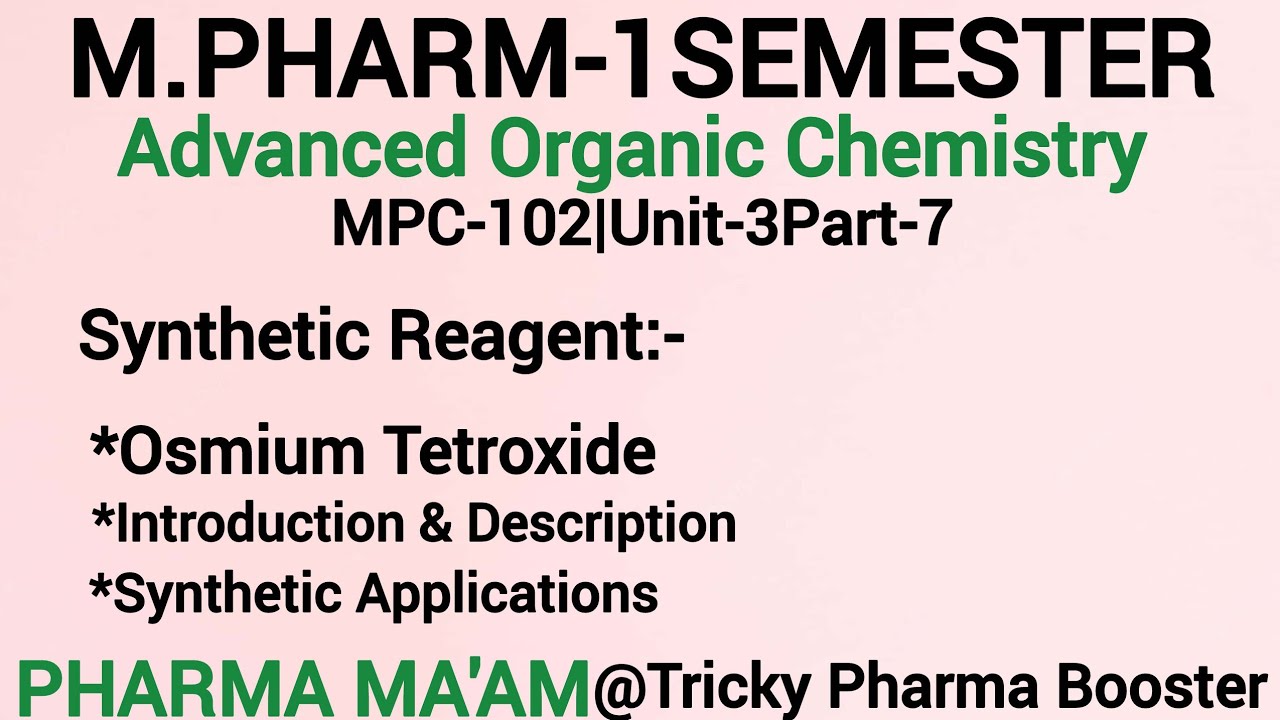 Osmium Tetroxide|Synthetic Reagent & Applications|MPC102|U3P7 
