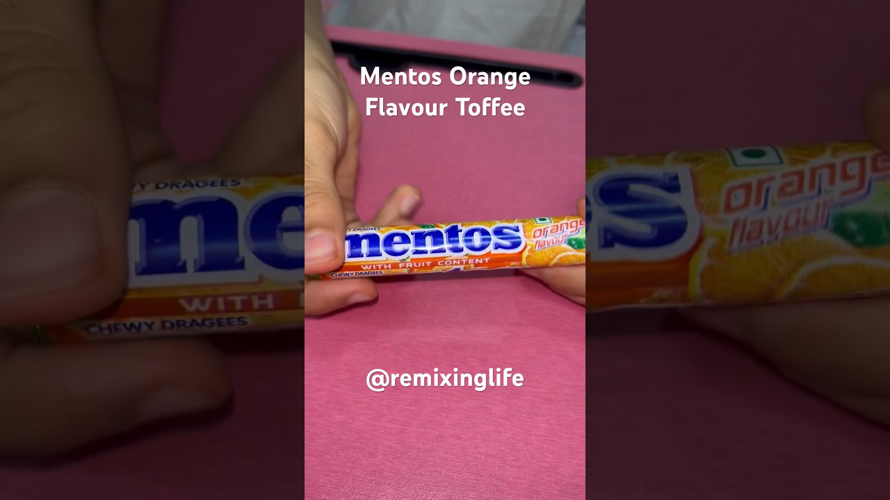 Trying Mentos Orange Flavour Toffee 