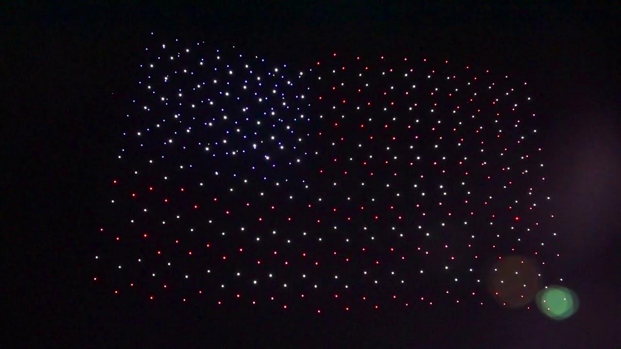Fourth of July Intel Shooting Star Drone Light Show YouTube