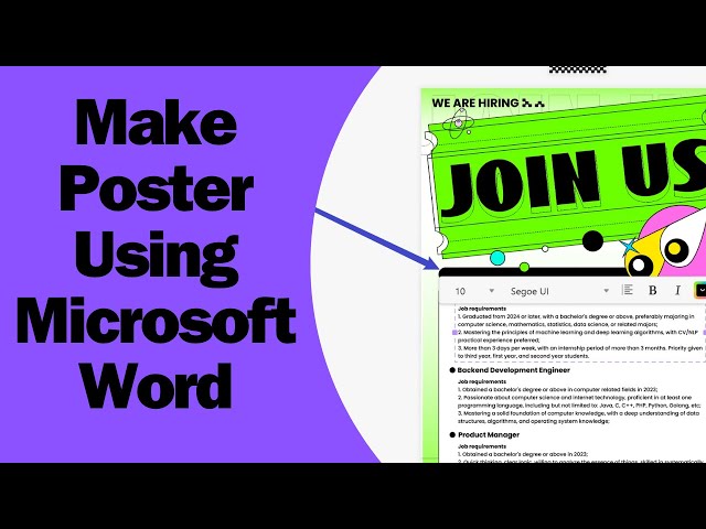 Poster Using Ms Word How To Make A Poster On Microsoft