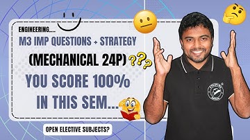 M3: IMP Questions + Strategy - (Mechanical 2024P) | Engineering Endsem Exam | #engineering #sppu