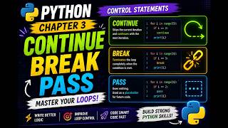 Continoue statement pass statement , and break statements
