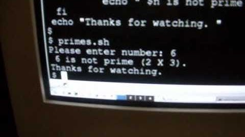 Linux/ Unix script detecting  prime numbers